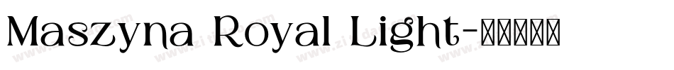 Maszyna Royal Light字体转换